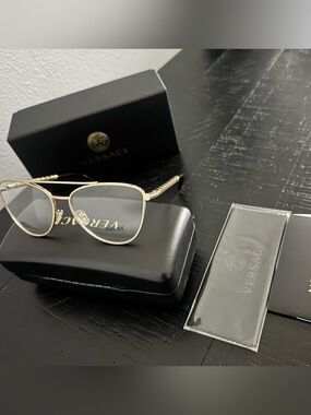 Versace Black and Gold Eyeglass